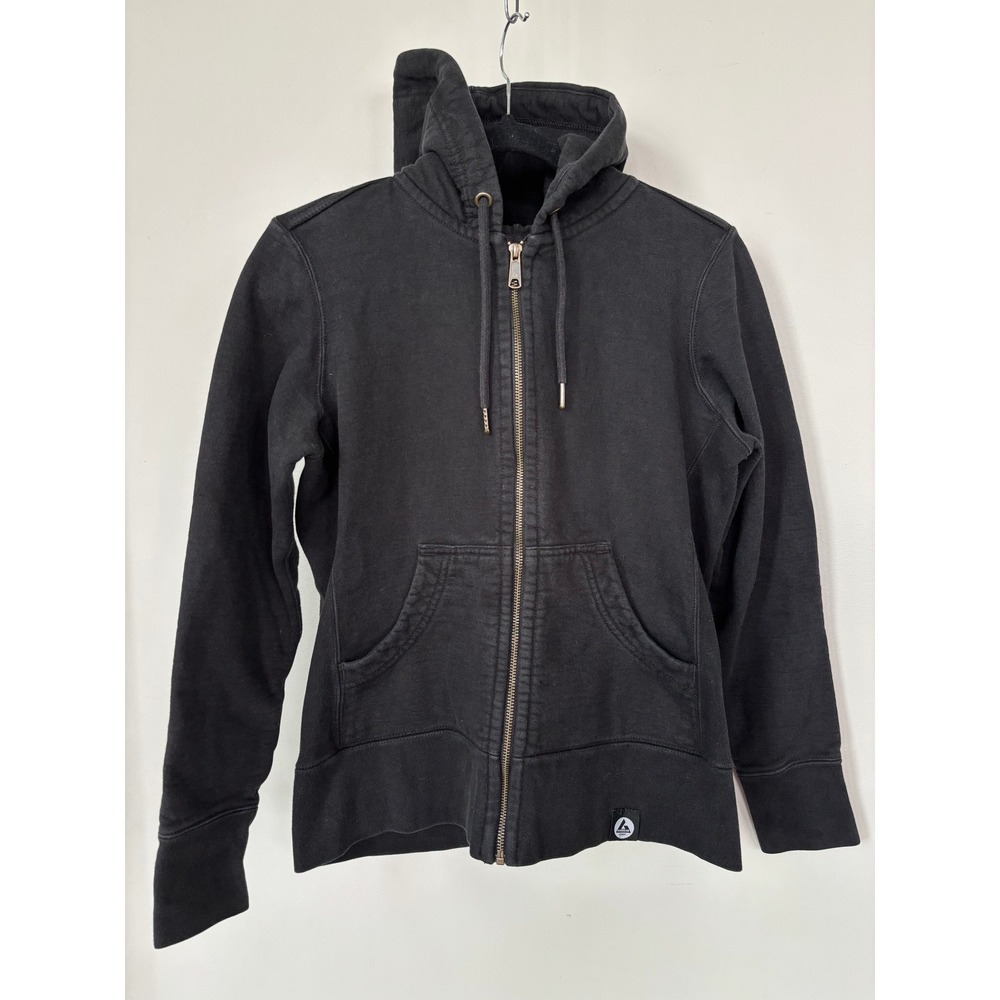 American Giant Classic Full Zip Hoodie Black 100% Cotton Women Medium USA Made